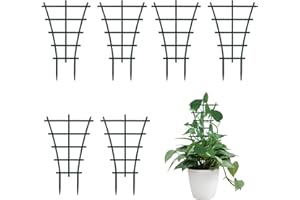 MUYAPAY Rankgitter 6 Stück Garten Pflanzenstütze Rankgitter für Pflanzengitter Pflanzkübel Rankhilfe für Kletterpflanzen Rankenhilfe für Pflanzen Kunststoff Pflanzen Spalier Pflanzgitter