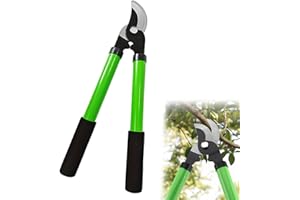 VERNERTH Bypass Loppers, 38cm SK5 Carbon Steel Blade Branch Cutter with Non-Slip Handle, Effortless Garden Tree Trimmer for Shrubs, Fruit Trees and Thorny Vines Green