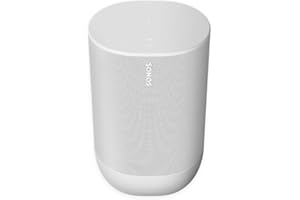 Sonos Move, Dzięki temu potężnemu, wytrzymałemu i wszechstronnemu inteligentnemu głośnikowi możesz cieszyć się odważnym dźwiękiem, który Cię poruszy i podąży za Tobą. (bialy)