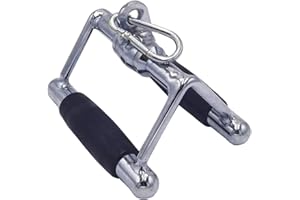 qibylift LAT Barre de traction pour triceps de luxe avec double poignée en D, barre rotative droite en forme de V pour entraînement de poids, accessoires de machine à câble