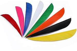 Elkrich 50pcs Arrow Turkey Feathers Archery Arrow Fletches 4 inch 5inch Natural Feather Fletching Right Wing for DIY Carbon Arrows