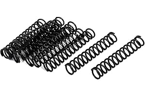 TA-VIGOR 10Pcs Extended Compressed Spring, 1.2mm Wire Dia, 9mm OD, 50mm Length Durable Stainless Steel Small Dual Hook Tension Spring for Furniture Screen Doors Repair Projects
