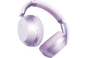 Wentronic Y04 Bluetooth Headphones Active Noise Cancelling Wireless Over Ear Headsets 48 Hours Playtime High Sound Quality Foldable Earphones with Soft Ear Cushion for Travel - Purple
