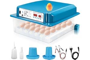 Eulenke Couveuse Oeuf Automatique, 36 œufs, incubateur de poulet, poulets entièrement automatiques, incubateur entièrement automatique avec surveillance de l'humidité et rotation automatique des œufs
