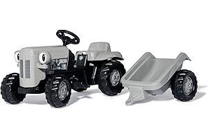 KETTLER Rolly Toys - 01 494 1 - Tracteur à pédales - RollyKid - Little Grey Fergie - Remorque