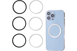 QIANFENG Lot de 6 Anneau Magnétique,Aimant Coque Telephone,Anneau pour Magnetique,Autocollant Adhésif,Anneaux Autocollants,Magnet Magnetic Métallique,Portables Sticker
