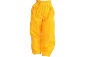 DRY KIDS Childrens Waterproof Over Trousers. Boys and Girls Rainwear for Outdoor Play
