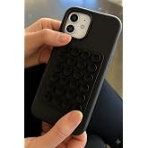 Vakumlu Silikon Telefon Tutucu, Telefon Vantuz, Telefon Ayna Tutucu, Duş, Tiktik video &ccedil;ekim tutucu (Siyah, Tek Taraflı/Yapış