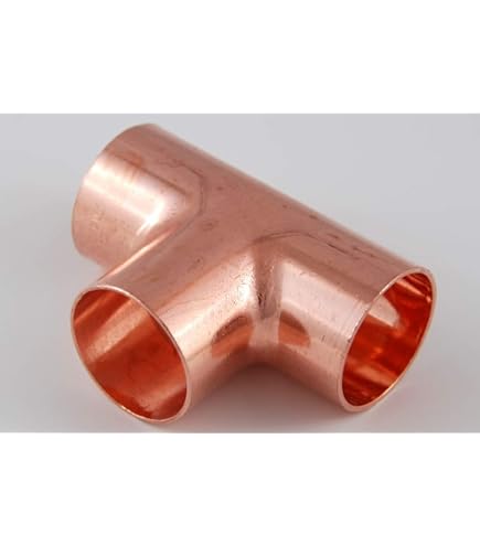 Löt Fitting 5130 T-Stück Für Kupfer Rohr Außendurchmesser 22mm I-i-i 3 Muffen Anschlüsse Zum Löten 90° Grad Abzweig Trinkwasser Geeignet Kupplung Verbinder Heizung Sanitär Wasser