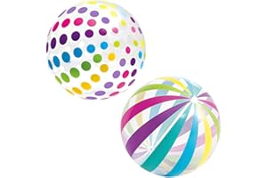 GNHG 2 Pezzi Palloni gonfiabili giganti, gonfiabili per bambini da esterno giochi da spiaggia, pallone da spiaggia, palla gonfiabile spiaggia per beach party feste all'aperto