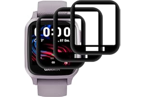 Beukei Pellicola Temperato per Garmin Venu Sq/SQ Music, 3 pezzi Pellicola Protettiva [HD Chiaro][Senza Bolle][Anti-Graffio][Durezza 9H ] Schermo Protettivo