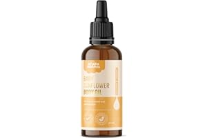 Mamba Mammas Baby Sunflower Body Oil | 100% Pure Organic & Cold-Pressed 50ml | for Newborn Babies | Suitable for Dry, Peeling or Cracked Skin | Soothes and Hydrates Newborn Skin