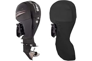 GEBIN Funda fueraborda Funda Motor fueraborda - Cubierta Motor Fueraborda para Barcos con 420D Tarea Pesada Tela de Oxford + PVC Revestimiento, Motor Fueraborda Cubierta (Fits 175-225 HP)