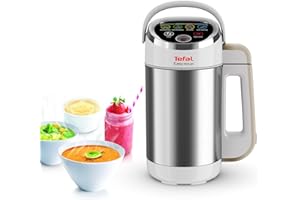 Tefal Easy Soup and Smoothie Maker, 1.2 L Jug, 5 Programs, Smooth/Chunky Soup, Smoothie, Compote, Auto-Clean, 1000W, Digital Control, Stainless Steel, BL841141