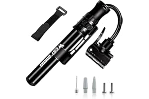 LXYANW Mini Bomba Bicicletas 100 PSI, Pequeño Portátil Inflador Bicicletas Bomba con Soporte de Montaje, Mini Bomba de Aire de Alta Presión para Bicicleta de Montaña y Bicicleta de Carretera