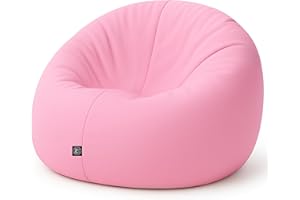 ‎PATCH HOME PATCH HOME 2 in 1 Funktion Sitzsack Sessel Bean Bag Sitzsäcke Gaming mit Reißverschluss bereits befüllt - Ø 100cm - Hellrosa