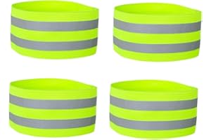 paymali Set di fasce catarifrangenti, elastiche, con chiusura in velcro e strisce riflettenti resistenti