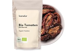 ‎KAMELUR Kamelur Bio getrocknete Tomaten - 1kg - Sonnengetrocknete Tomaten mit Meersalz verfeinert