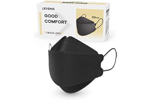LEVENIS Face Masks 50 Pack, Breathable Comfortable and Disposable Mask