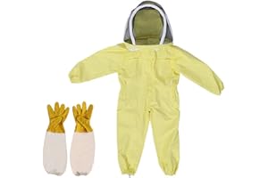 RXYNLL Tuta da Apicoltore di Tuta per api Tuta da Apicoltore Professionale Tuta da Apicoltore Bambini Abbigliamento per Apicoltura Genitore-Figlio - Forniture per Apicoltura Guanti da Apicoltore…