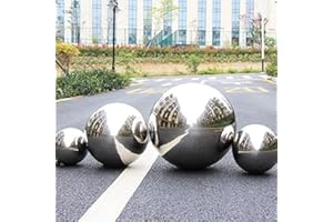 YIWOYI 1PC 300MM Stainless Steel Gazing Ball, Mirror Gazing Balls High Brightness Shine Sphere Stainless Steel Mirror Sphere Ball Garden Ornament Decoration