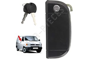 STARKIT PERFORMANCE Maneta de puerta compatible para Volkswagen Transporter T4 (1990-2003) manilla exterior | delantera derecha (lado pasajero). Se vende con cerradura + 2 llaves | 701837206 | 701837206A