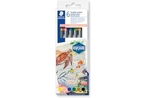 STAEDTLER 3001 C6-2 Design Journey Watercolour Brush Pens - Around the World Series - Australia (Pack of 6 Assorted Colours)