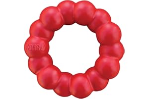 KONG Ring - Giocattolo Da Masticare Per Cani - Supporta La Salute Dentale Del Cane - Gomma Naturale Resistente - Per Cani Di Taglia Media/Grande