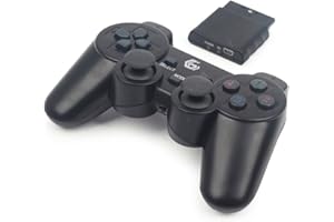 Gembird JPD-WDV-01 Kabelloses Gamepad mit Vibration, PS2/PS3/PC schwarz