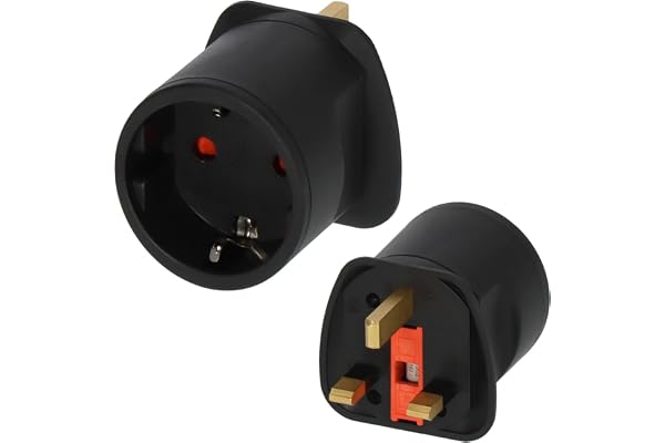 Brennenstuhl resekontakt/reseadapter (adapter för reseuttag för anslutning av elektriska apparater med jordad kontakt i länder med British Standard-kontaktsystem)