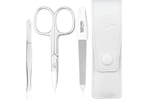 marQus Set de manicura y pedicura - Lima, tijeras y pinza de acero, ideal para viaje, estupendo como regalo para mujer y hombre