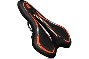 New Gel Bike Seat, MSDADA Comfortable Bike Saddle for Men & Women, Waterproof Gel Bicycle Saddles, Soft Bicycle Seat for BMX, Road Bike, Mountain Bikes, Push Bike, MTB, Exercise Bike, City Bikes