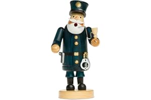 ‎SIKORA Sikora RM-A Räuchermännchen aus Holz 3 Größen Verschiedene Motive, Farbe/Modell:A14 blau - Polizist, Höhe in cm:Höhe ca. 15 cm
