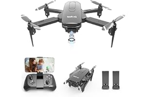 EYLM Mini Drones con Cámara 1080P, APP Control Drone con WiFi FPV, 3 Modos de Velocidad, Retención de Altitud, 3D Flip y Modo sin Cabeza, Drone Plegable para Principiantes y Niños, 2 Baterías