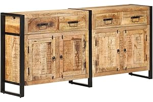 vidaXL Aparador Entrada Acento Pasillo Vestíbulo Recibidor Auxiliar Decoración Hogar Casa Escritorio Mueble 172x35x80 cm Madera Maciza de Mango