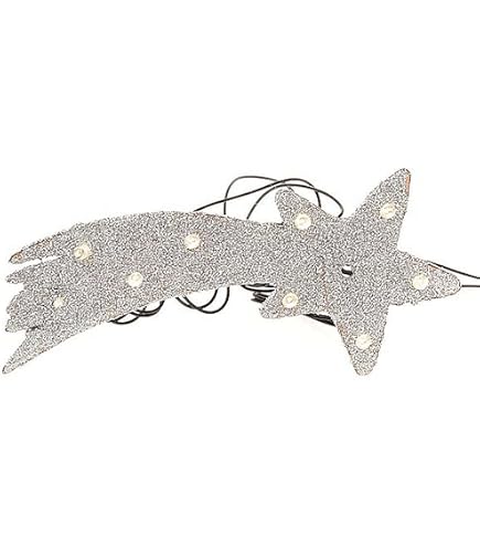 Stella Cometa Oro 12 Cm Brillantinata Per Presepe, Artigianale, Con Portachiavi Omaggio