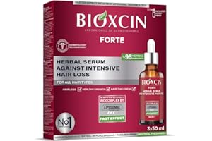 Bioxcin Forte Pflanzliches Serum 3x50 ml - Gegen Starken Haarausfall - Für Kräftiges & Dichteres Haarwachstum - Mit BioComplex B11