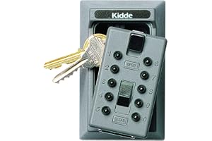 Kidde AccessPoint 001015 KeySafe original tryckknapp kombination permanent nyckellås box, 5-tangenter, titangrå