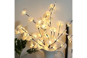 Esoes Lichterzweige Dekoleuchte Dekozweige Lichterzweige LEDs Lichter Zweige Lichterbaum LED Baum Lichterzweig Dekobeleuchtung für Innen Außen (Weiß)