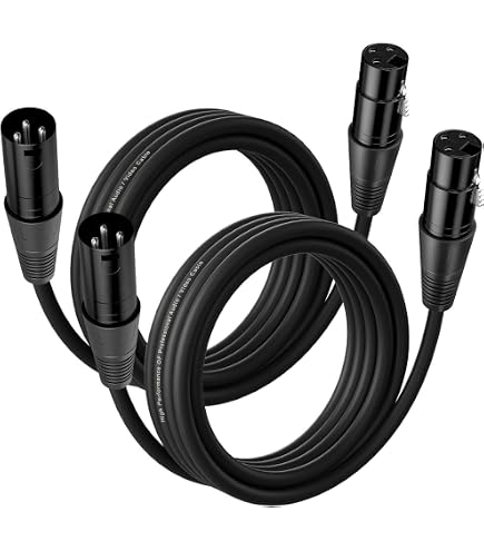 EBXYA Cavi bilanciati colorati XLR, da maschio a femmina, per microfoni, da 0,5 m, confezione da EBXYA Cavi bilanciati colorati XLR, da maschio a femmina, per microfoni, da 0,5 m, confezione da