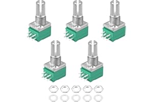 sourcing map 5 Stück 20K Ohm Variable Widerstände Double Turn Rotary Carbon Film Potentiometer