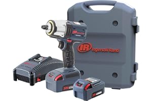 Ingersoll-Rand Llave de Impacto Inalámbrica 1/2'' 20V con Potente Torque y Sistema de Control IQV - Incluye 2 Baterías de Li-Ion y Cargador todo