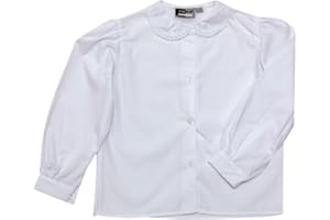 Zeco sold by Essential Wear Girls School Uniform White Long Sleeve Lace Collar Blouse Shirt Chest 24-36