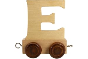 GICO Letras de madera, Letra Train Train, Locomotora, Waggon, A-Z, Altura 5,5 cm