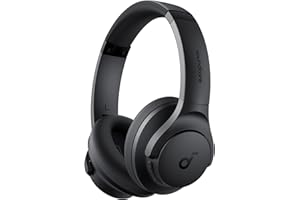 Soundcore by Anker Q20i Bluetooth Headphones Active Noise Cancellation Hybrid Wireless Over Ear Bluetooth Headphones, 40 Hours ANC, Hi-Res Audio, Powerful Bass, Customize with App, Transparency Mode