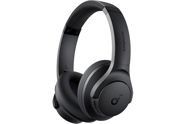 Soundcore Q20i Cascos Inalámbricos Bluetooth con Cancelación de Ruido Activa Híbrida by Anker, Reproducción ANC 40 Horas, Hi-Res Audio, Personalización vía App, Modo Transparencia, Graves Profundos