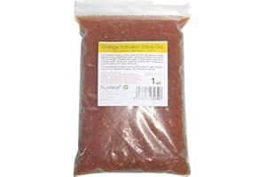 Trustleaf Indicador naranja de gel de sílice desecante de 2 a 5 mm, cuentas de 1 kg (bolsa de 1 kg)