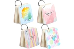 WOSO Revision Cards, 240 Record Cards with Binder Rings, Blank Study Cards, Mini Notepads, Hole-Punched Index Cards, Thick Flashcards for School Learn Memory Recipe (White)