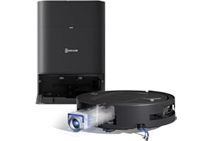 ‎ECOVACS ECOVACS DEEBOT T80 Omni Saugroboter mit Wischfunktion, 18.000 Pa, OZMO Roller Wischwalze mit kontinuierlicher Frischwasser-Selbstreinigung, ZeroTangle 3.0,Moppwäsche mit 40-75℃ heißem Wasser, Schwarz