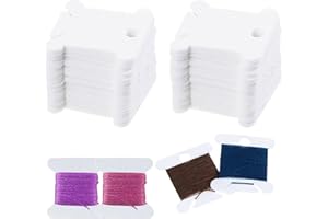 YIIWONI 200 Stück Stickgarn Spulen, Stickgarn Aufbewahrung Card,Plastikseide Bobbins Thread Card,Stickgarn Yarn Winder Für Bastelarbeiten,Nähgarn Aufbewahrung,Stickgarn Spulen Aufbewahrungsbox